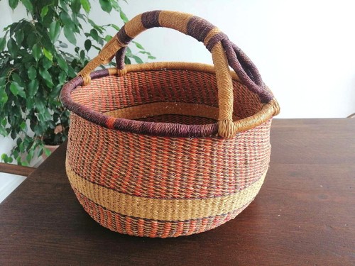Grand panier bolga - grand, herbe