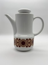 Théière/Cafetière Bavaria motif Vintage Marron/Blanc années 60/70 Teapot Coffee