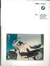 Dossier de PRESSE BMW 1990 Motos K 1 - K 100 RS - K 75 ABS Catalogue en Français