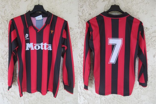 Maillot milan vintage lotto - maillot,