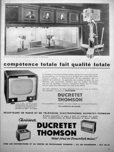 Publicité ducretet thomson - ducretet,