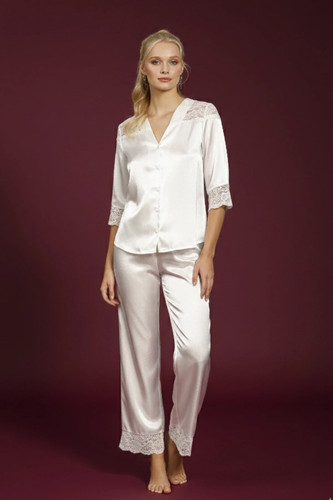 Ensemble pyjama femme satin - pyjama,