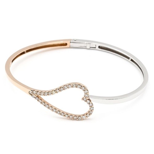 Bracelet jonc coeur - bracelet,