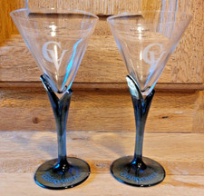 2 beaux verres publicitaires en cristal COURVOISIER COGNAC - Bormioli Italie