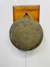 Cloche de gong en laiton Daesung avec bâton - ancienne cloche industrielle ro...