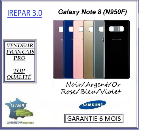 Vitre arrière samsung note - arrière,