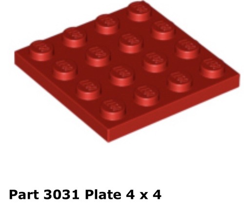 Lego 3031 red plate - lego, x