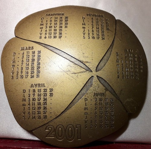 2001 médaille calendrier 95mm - médaille,
