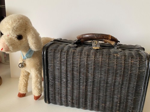 Ancien panier valise - valise, osier