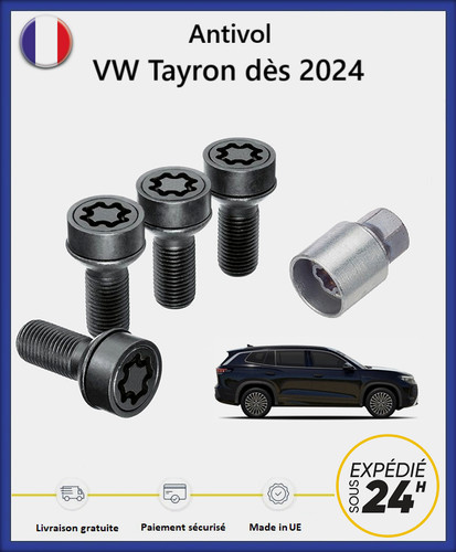 Ecrous antivol roues noir - ecrous,