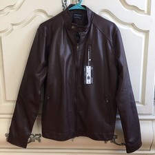 NWT AOWOFS Men's Faux Leather