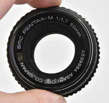 PENTAX M SMC 50mm f/1.7 OBJECTIF MONTURE K excellent, lentilles irréprochables
