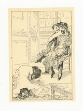 1910 GRAVURE fouet spanking