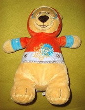 DOUDOU OURS POLAIRE ORANGE 31 CM CATIMINI TBE