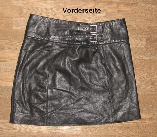 Zara minirock cuir noir - cuir,