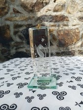 Pied de lampe en verre inclusions hippocampe 3 D genre hologramme 