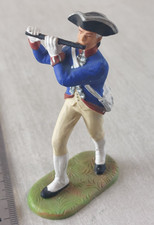 Ancien soldat, joueur de flute, en plastique peint, Elastolin