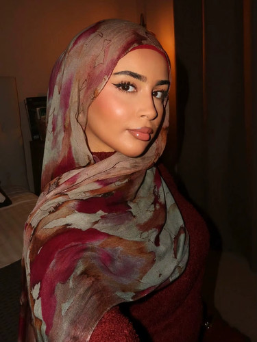 Hijab femme imprimé aquarelle - hijab,