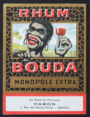 Ancienne étiquette rhum bouda - ancienne,