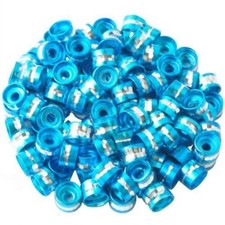 20 Perles Rondelle Aluminium 6mm Couleur Turquoise, Creation bijoux, bracelet