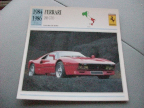 Carte fiche auto - auto, 288