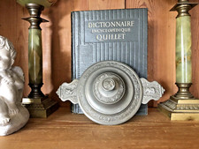 Ancienne Ecuelle à oreilles en Étain avec Poinçon Fleur de lys ⚜