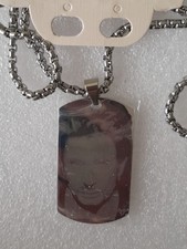 Pendentif chaine Collier Bijoux Gravé Johnny Hallyday good Bye Johnny 2017