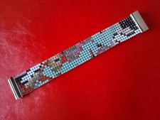 TRES BEAU BRACELET SWAROVSKI AUTHENTIQUE 9 RANGEES DE STRASS NEUF EN  COFFRET