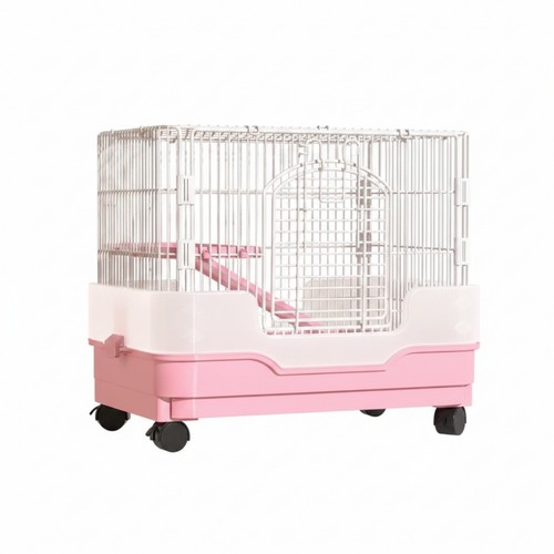 Cage lapin avec - lapin, roulettes