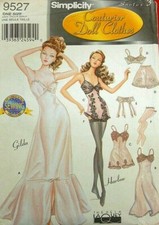 9527 PATRON SIMPLICITY COUTURIER  CREATIONS LINGERIE  " GILDA & HARLOW" 39,5 CM