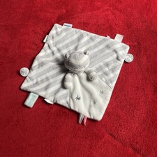 ?? Doudou Plat Anna Milo Chat Gris Rayé Blanc Etoile Tétine - NOUKIES NEUF