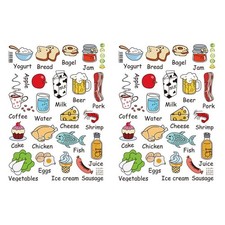  2 Pcs Autocollant Frigo