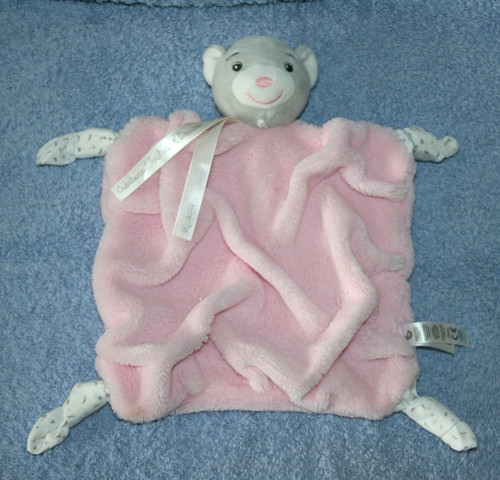 Kaloo doudou ours plat rose - doudou,