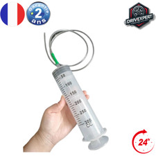 Pompe à Huile Seringue 300ml avec Tuyau Flexible - Nutrition, Véhicules, Animaux