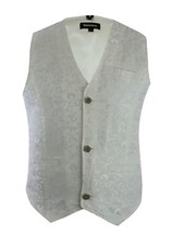 Men brocade white - brocade, vest