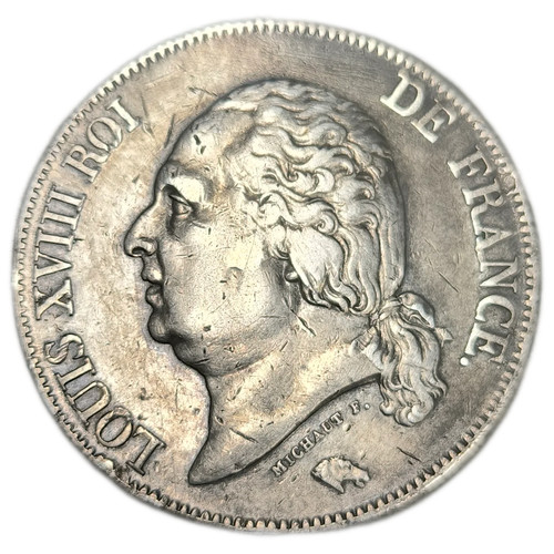 Louis xviii francs tête - 5,