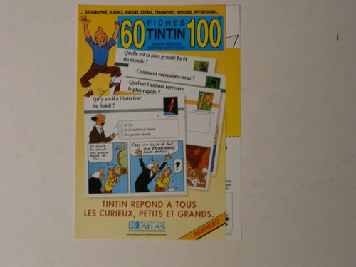 Encart pub fiches - pub, tintin