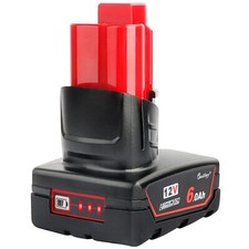 12V 6.0Ah Li-ION Batterie pour Milwaukee M12 M12B 48-11-2411 48-11-2420 48-11...