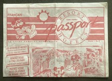 Euro Disney -Brochure bienvenue au Disneyland Hôtel- 1992 RARE!