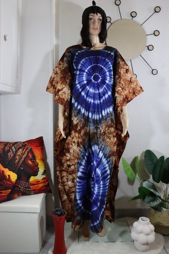 Robe boubou africain marron - robe,