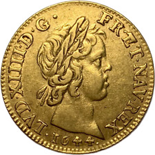 Louis XIV (1643-1715) Louis d'or à la mèche courte 1644 Paris