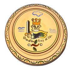 Rare bonbonnière Gradlon Roy d'Ys par YVAIN  pour Keraluc à Quimper.