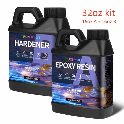 Crystal clear epoxy resin 32oz - clear,