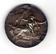 Médaille Compagnie des Chemins des Fer Est VERNON 41 mm ARGENT MASSIF SILVER