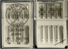 Domestique Machine à Coudre Jeans Aiguilles 130/705H, Divers Tailles, Fait En