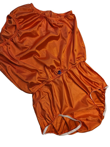 Orange purple nylon tricot - orange,