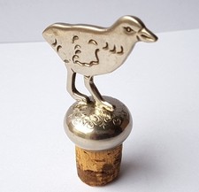 Bouchon Original / Bouchon Décoratif, Oiseau, Argenté, Vers 1900 K252