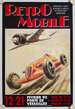 Affiche RETROMOBILE Porte de Versailles Paris 1993 GEO HAM