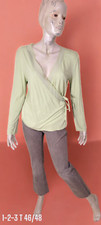 1-2-3 Taille 46/48 Haut top tee shirt manches longues cache coeur vert pastel