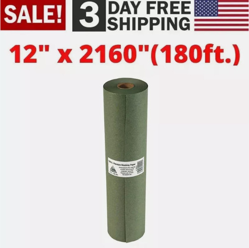 Green kraft paper roll - green,